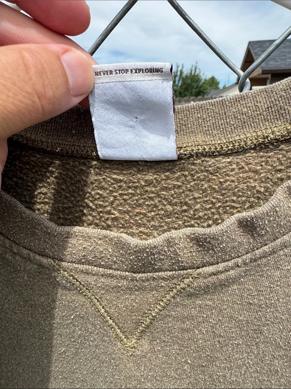 The North Face Men’s Olive Green Crewneck Sweatshirt